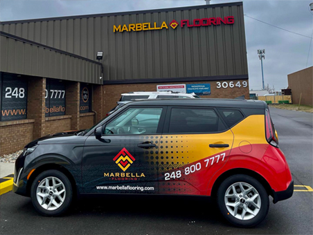 Marbella Flooring branded company vehicle
